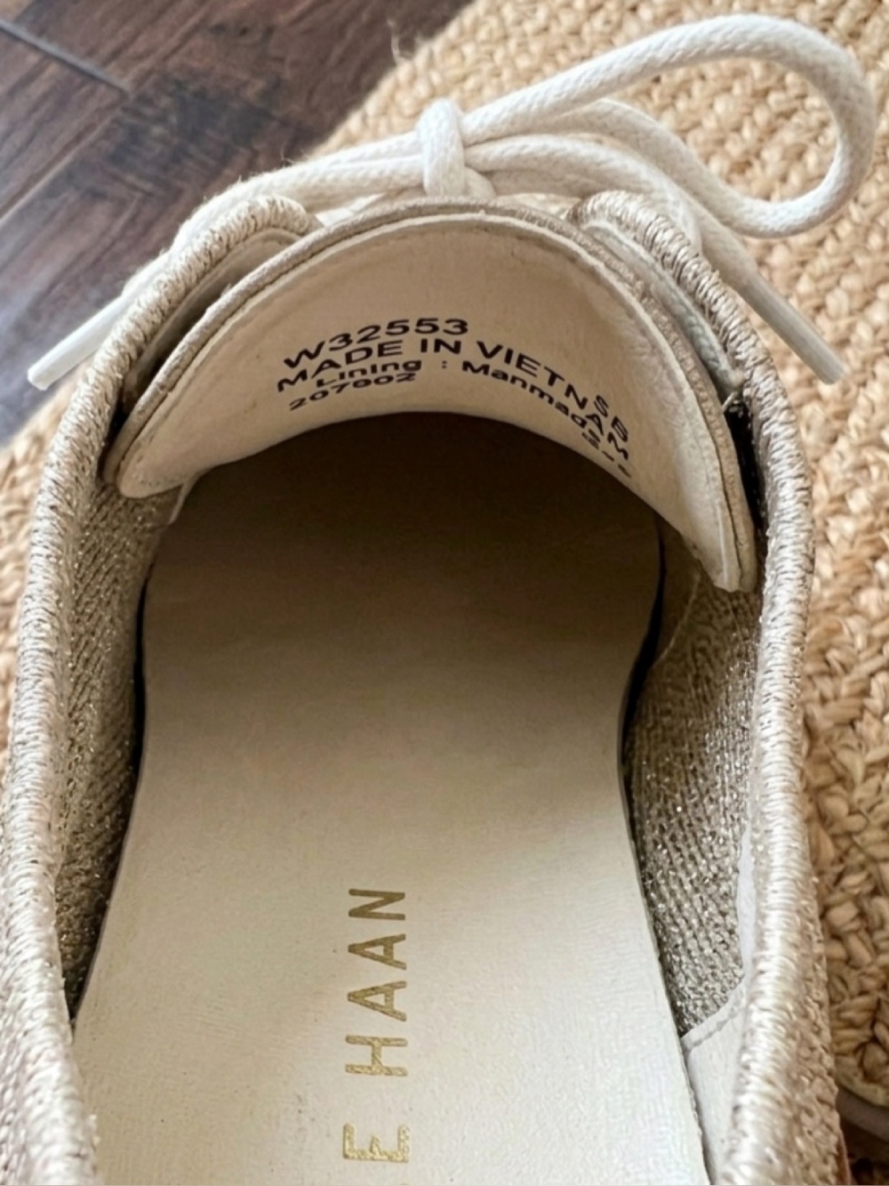 Cole Haan Grand City Platform Stitchlite Oxfords Rye Gold Metallic Sz 5 - Picture 8 of 11